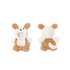 Медведь Lina TeddyTales, в костюмчике щенка, брелок, XS, 15 см